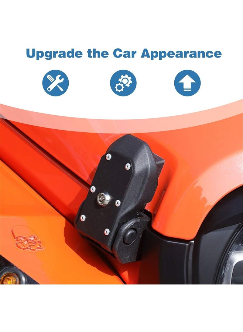 YOUWE7 Factory Locking Hood Latches with Keys Compatible with Jeep Wrangler JL JLU 2018-2023 & Jeep Gladiator JT 2020-2023 (2pcs) - Image 2
