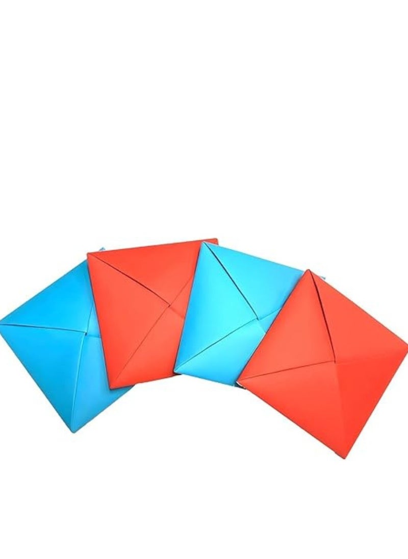 Generic - Flip-Up Paper Ddakji Game, Blue and Red Ddakji Game, Hard Cardboard Hitting Game, Game with Friends (2 Ddakji) - Image 1
