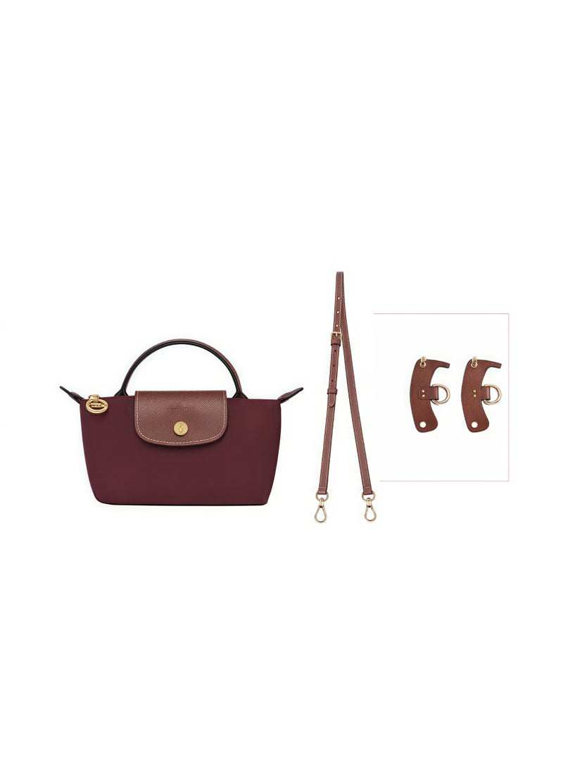 Longchamp Women's Mini handbag,Crossbody Bags,Shoulder Bag Shoulder strap with buckle,Claret Classic Style - Image 1