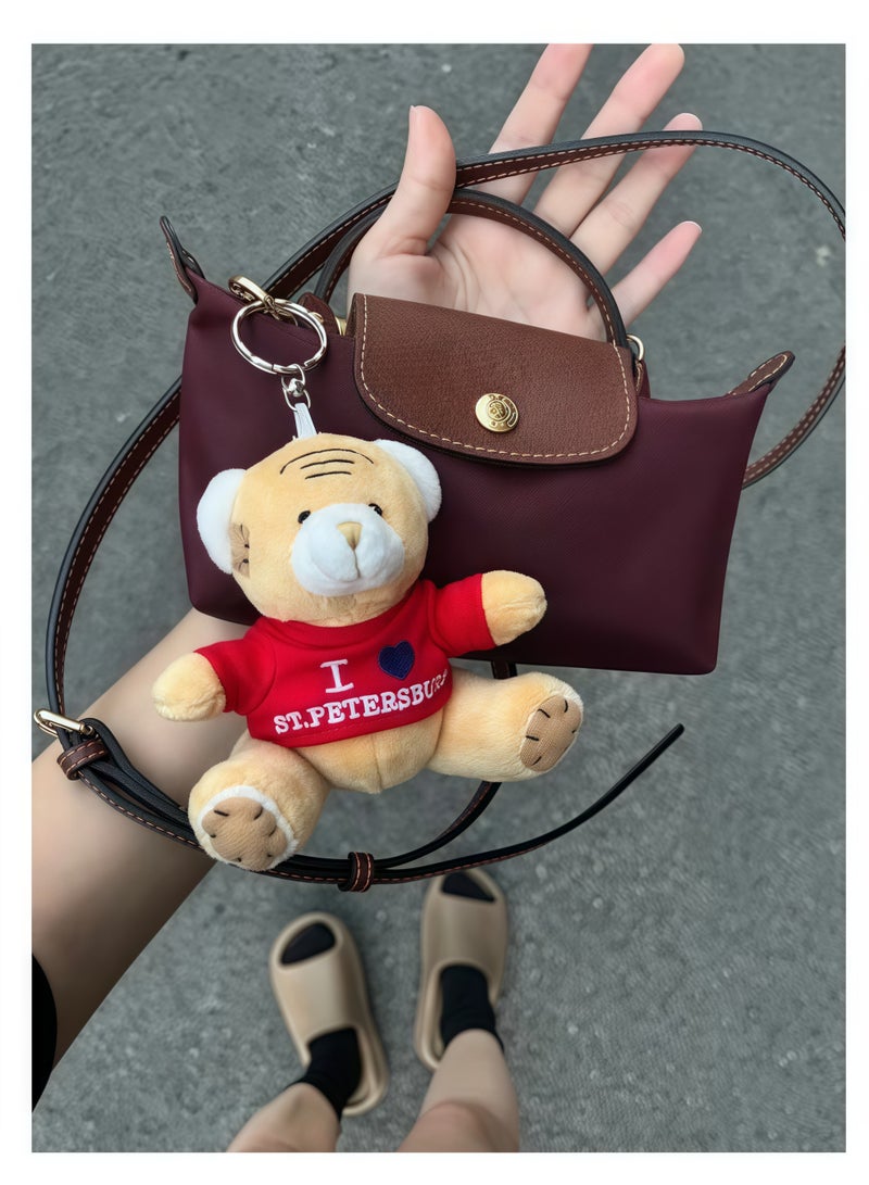 Longchamp Women's Mini handbag,Crossbody Bags,Shoulder Bag Shoulder strap with buckle,Claret Classic Style - Image 3