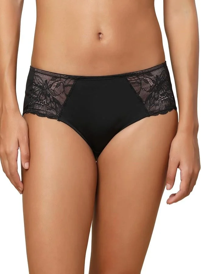 ترايامف Triumph Women's Polyamide Classic Solid Hipster Panties (Pack of 1) (756I586_Black