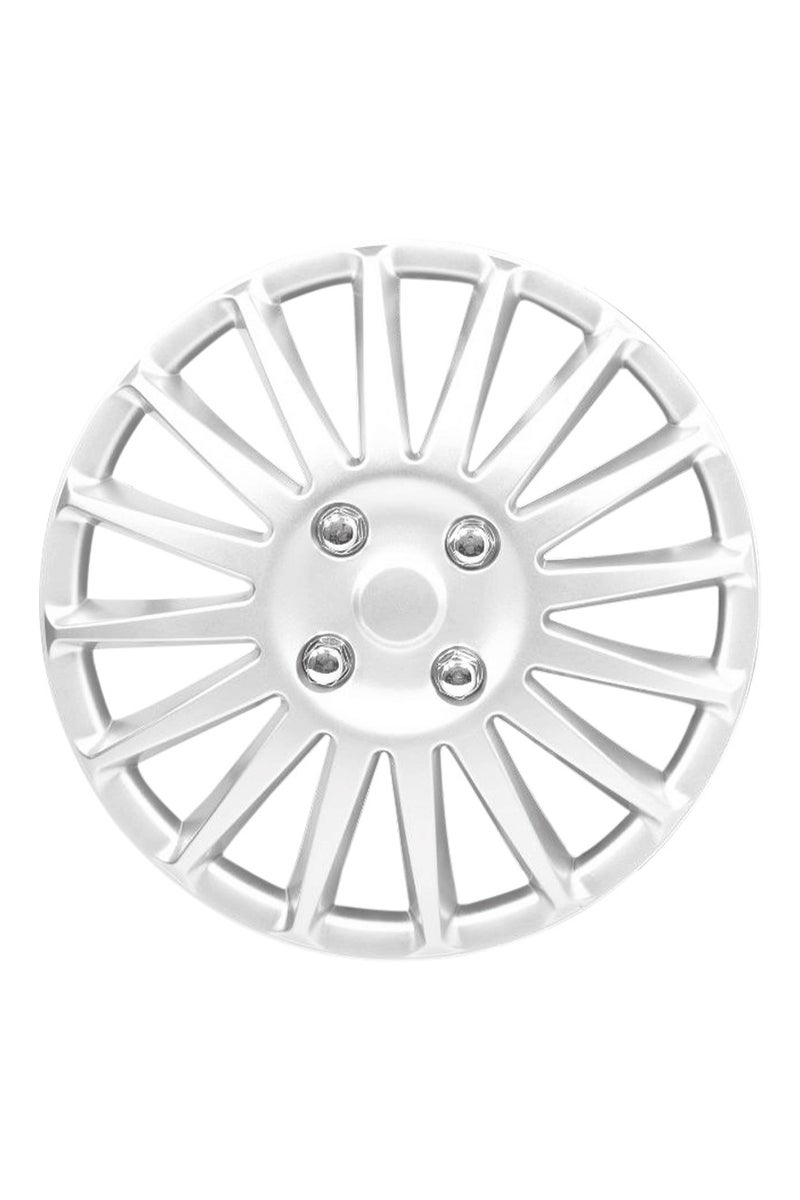 Set of 4 Silver 14-Inch Wheel Covers with Flamingo 500ml Wheel & Rim Cleaner – Universal Fit Hub Caps, Safe for Alloy & Chrome Wheels, Easy Spray Application_ - Image 3