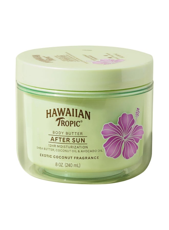 Hawaiian Tropic زبدة الجسم بعد التعرض لأشعة الشمس من هاوايان تروبيك بزيت جوز الهند، 8 أونصة | لوشن بعد التعرض لأشعة الشمس، لوشن مرطب للجسم، مرطب بعد التعرض لأشعة الشمس، زبدة الجسم بجوز الهند، العناية بعد التعرض لأشعة الشمس، العناية بالبشرة بعد التعرض لأشعة الشمس، 8 أونصة - Image 1
