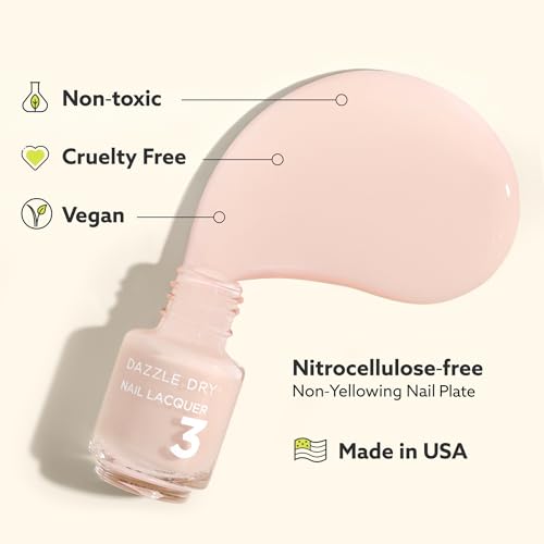 Dazzle Dry Mini Kit 4 Step System - At First Blush - A pale, subtle off-white pink. Full coverage cream. (5 Piece Kit / 5 Manicures) - Image 3