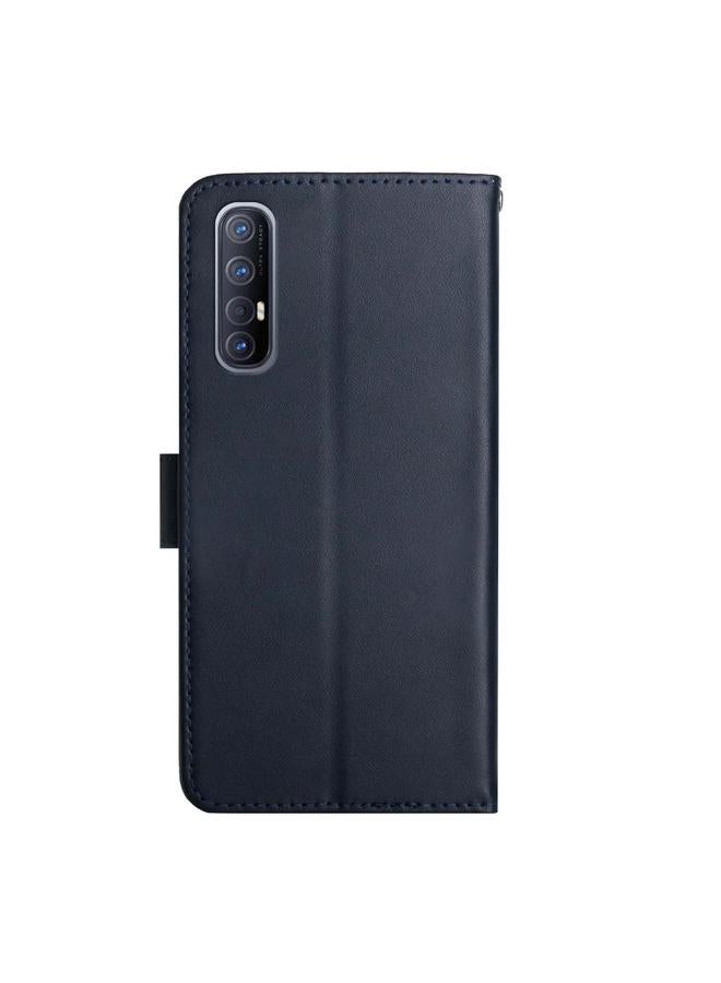 اس-توب جراب لهاتف OPPO Reno3 Pro مصنوع من الجلد الطبيعي مقاوم لبصمات الأصابع مع قلاب أفقي - Image 3