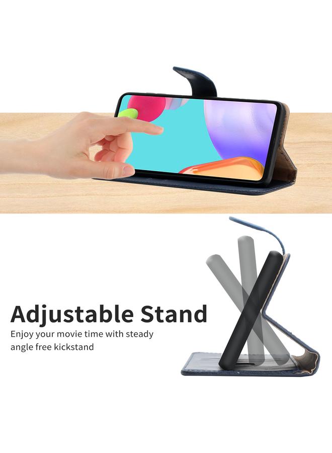 اس-توب جراب لهاتف OPPO Reno3 Pro مصنوع من الجلد الطبيعي مقاوم لبصمات الأصابع مع قلاب أفقي - Image 4