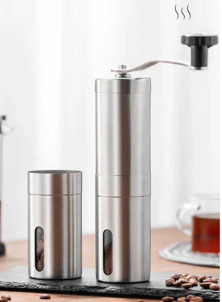 مطحنة قهوة يدوية من الستانلس ستيل مع ترس مخروطي من السيراميك لطحن دقيق ومتجانس - Image 2