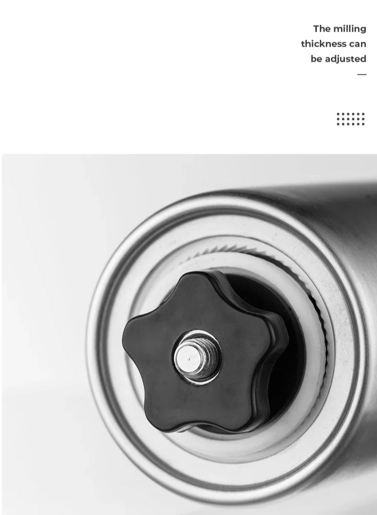 مطحنة قهوة يدوية من الستانلس ستيل مع ترس مخروطي من السيراميك لطحن دقيق ومتجانس - Image 5