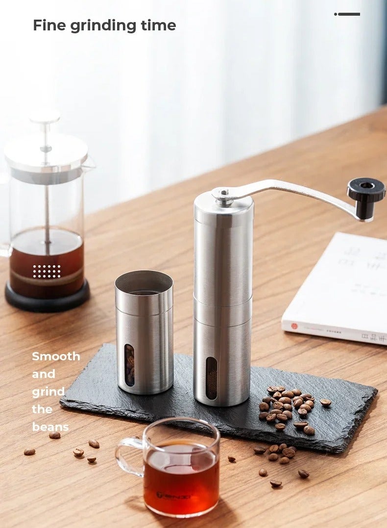 مطحنة قهوة يدوية من الستانلس ستيل مع ترس مخروطي من السيراميك لطحن دقيق ومتجانس - Image 4