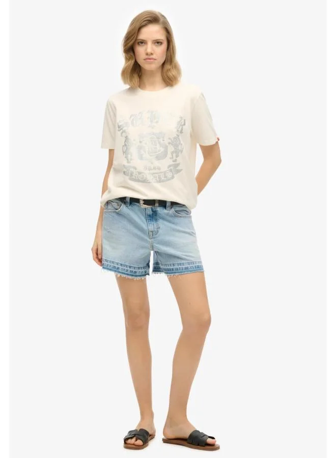 Superdry  Embellish Varsity Relaxed Tee for Women | Best Price UAE