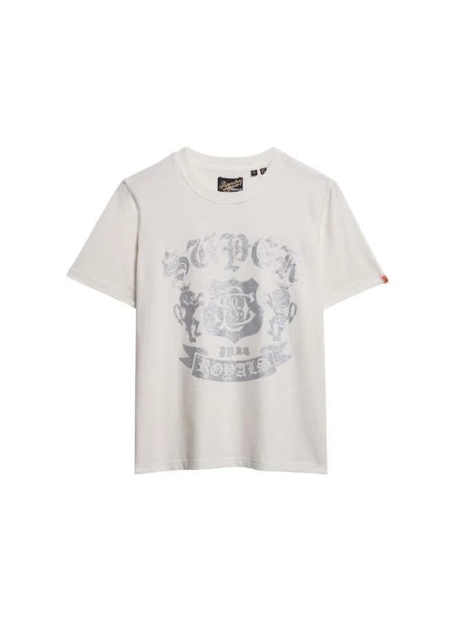 Superdry  Embellish Varsity Relaxed Tee for Women | Best Price UAE