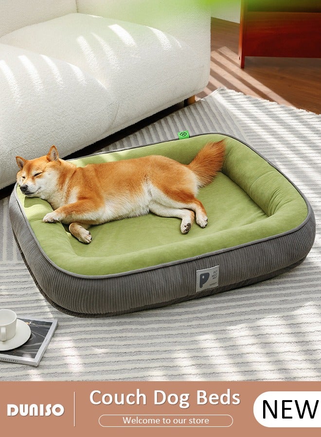 DUNISO Rectangle Dog Bed, Soft Pet Bed with Removable Washable Cover, Comfortable Pet Sofa with Anti-Slip Bottom, Breathable Cats Bed with Heavy Fillers for Small Medium Large Dogs Cats Pet - Image 1