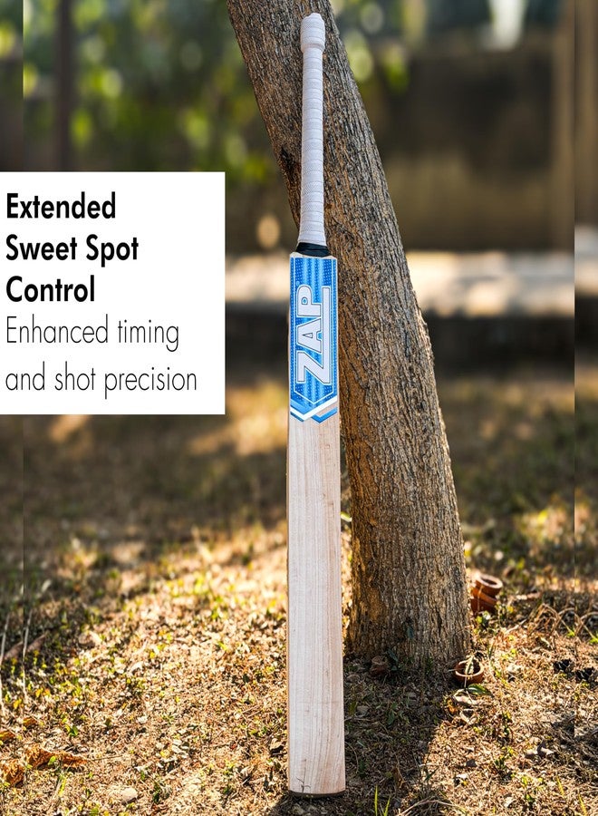 زاب مضرب كريكيت ZAP Middler (مقاس -SH) | مضرب Fanatic نصف عرض من جلد الصفصاف الكشميري | مضرب Middler للتدريب (SH) - Image 3