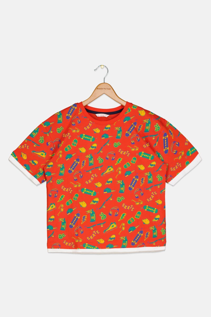 Hamleys Kids Boy Crew Neck Short Sleeve Graphic Print T-Shirt, Multicolor - Image 2