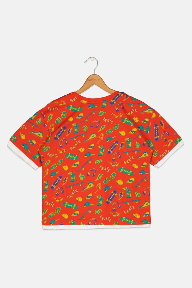 Hamleys Kids Boy Crew Neck Short Sleeve Graphic Print T-Shirt, Multicolor - Image 3