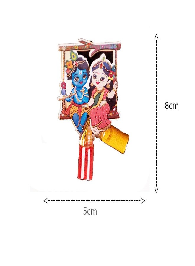 RED WIND Radhakrishna MDF Haldi Kumkum Bottles Gift Set - Pack of 31 - Traditional Return Gifts for Pooja, Festivals, Weddings, Housewarming, Thamboolam, Celebrations & Auspicious Events - Image 2