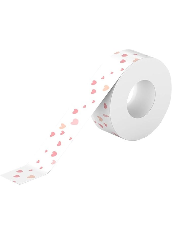 PeriPage L1 Color Tape, Happy Pure Heart 1 Roll Adhesive Label Paper Sticky Tape Thermal Printing Paper Name Price Barcode Sticker Home Office Organization Waterproof Oil-proof Tear-Resistant - Image 1