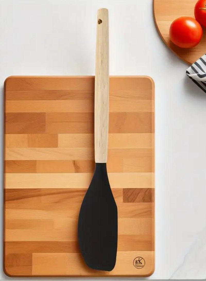 19-Piece Stainless Steel Kitchen Knife And Silicone Spoon Black Cooking Set - Image 5