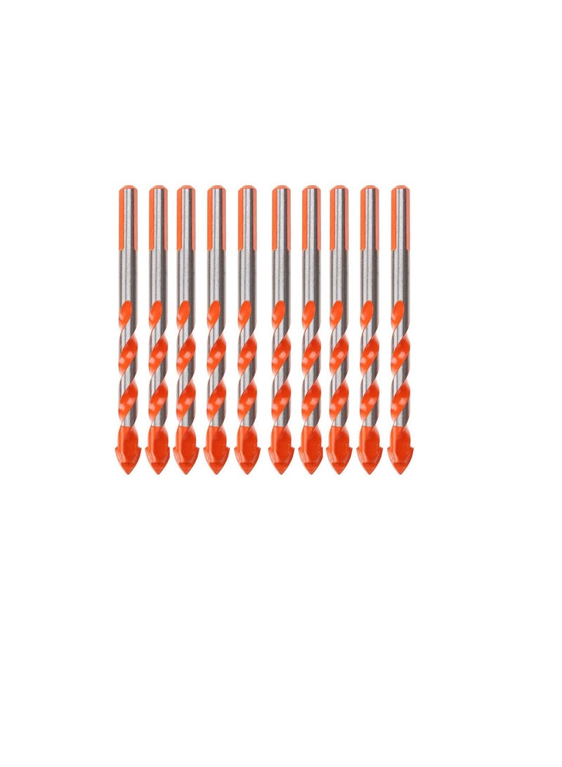 10Pcs Ceramic Tile Drill Bit Set for Tile Brick Glass Plastic and Wood Concrete Drill Bit - 6mm  - Image 2