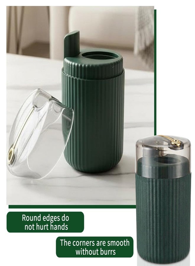Tydlig Pop-Up Automatic Toothpick Dispenser - Luxury Push-Button Portable Toothpick Holder, Pop-Out Toothpick Jar for Home & Outdoor Use, Compact Tabletop Dispenser (Dark Green) - Image 3