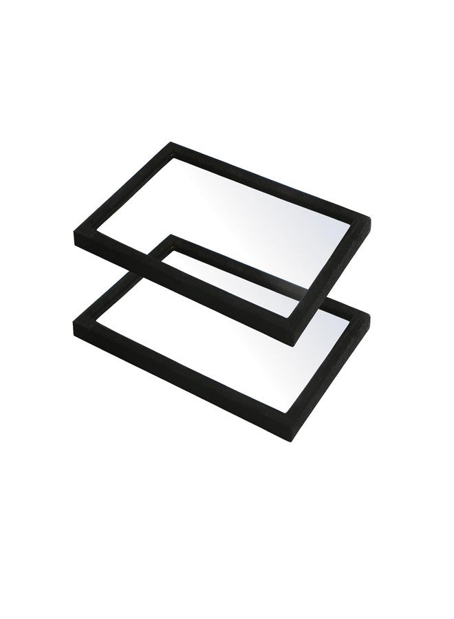 Coward 2Pcs Black Velvet Glass Lid for the Trays Can Use if Needed - Image 1