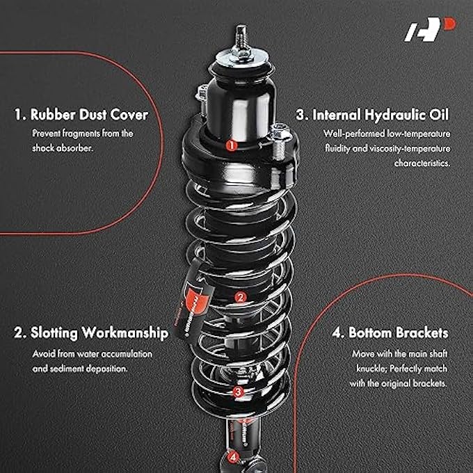 أ-بريميوم زوج من 2 مجموعة زنبرك لولبي كامل للدعامة الخلفية متوافق مع ميتسوبيشي لانسر 2008 و2009 و2010 من جانب السائق والراكب - Image 4