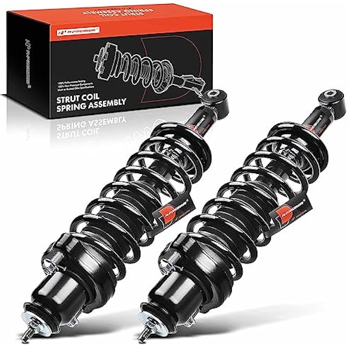 أ-بريميوم زوج من 2 مجموعة زنبرك لولبي كامل للدعامة الخلفية متوافق مع ميتسوبيشي لانسر 2008 و2009 و2010 من جانب السائق والراكب - Image 1