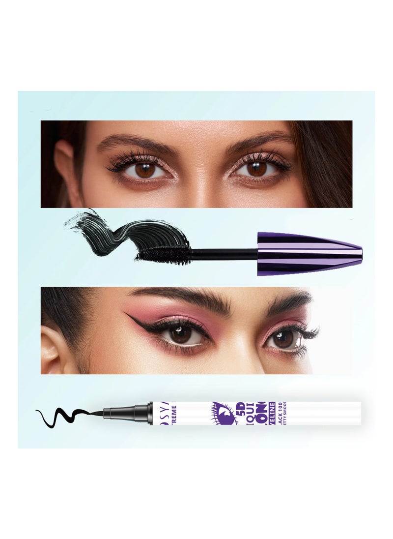 2 In 1 Eyeliner and Mascara Set Black