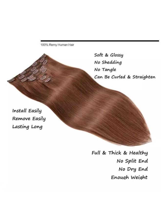 Bluejw Real Hair Wig Women's Wig Clip Hair Seven-Piece Set Real Hair Clip In Human Hair - Image 3