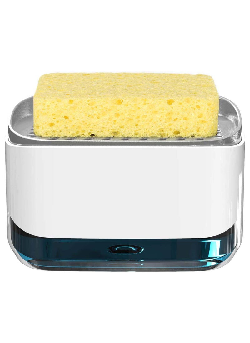MARK STORE - Kitchen Soap Dispenser with Sponge Holder, Newest 2-in-1 Countertop Soap Pump Dispenser for Kitchen - Image 1