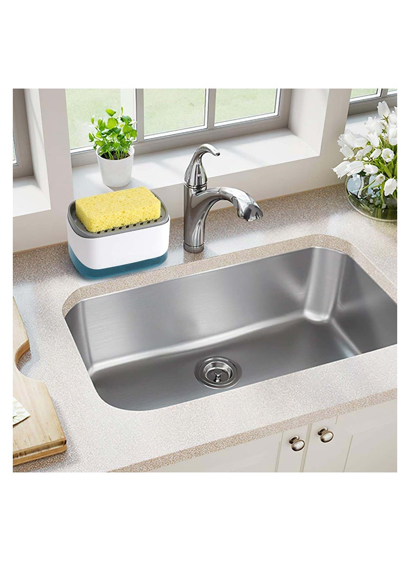 MARK STORE - Kitchen Soap Dispenser with Sponge Holder, Newest 2-in-1 Countertop Soap Pump Dispenser for Kitchen - Image 1