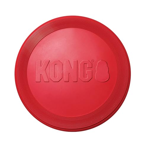 KONG Flyer Durable Dog Toy for Outdoor Playtime Natural Rubber Flying Disc Dog Toy for Fetch Safer Disc for Healthy Activity for Small Dogs - Image 1