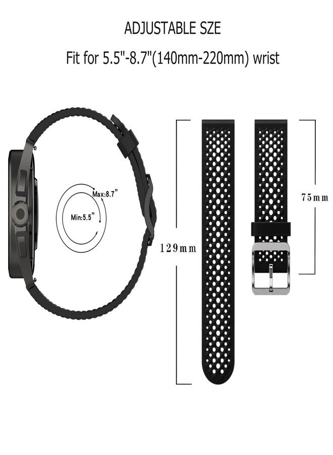 LeyuBand 2 Pack 22mm Silicone Bands Compatible with COROS PACE 3/4,Pace Pro/APEX 2 PRO/APEX PRO/APEX 4 42mm for Men and Women - Image 4