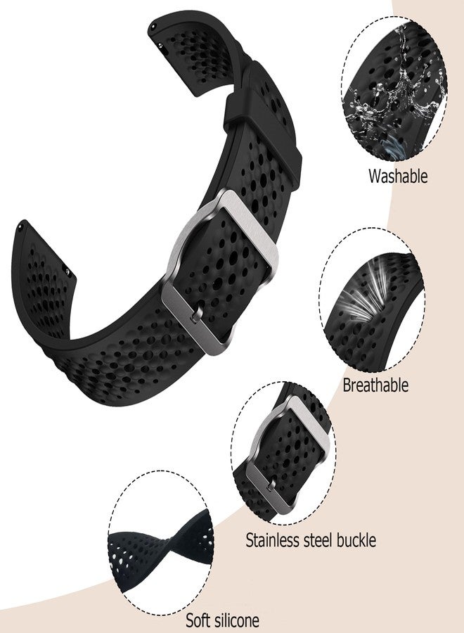 LeyuBand 2 Pack 22mm Silicone Bands Compatible with COROS PACE 3/4,Pace Pro/APEX 2 PRO/APEX PRO/APEX 4 42mm for Men and Women - Image 3