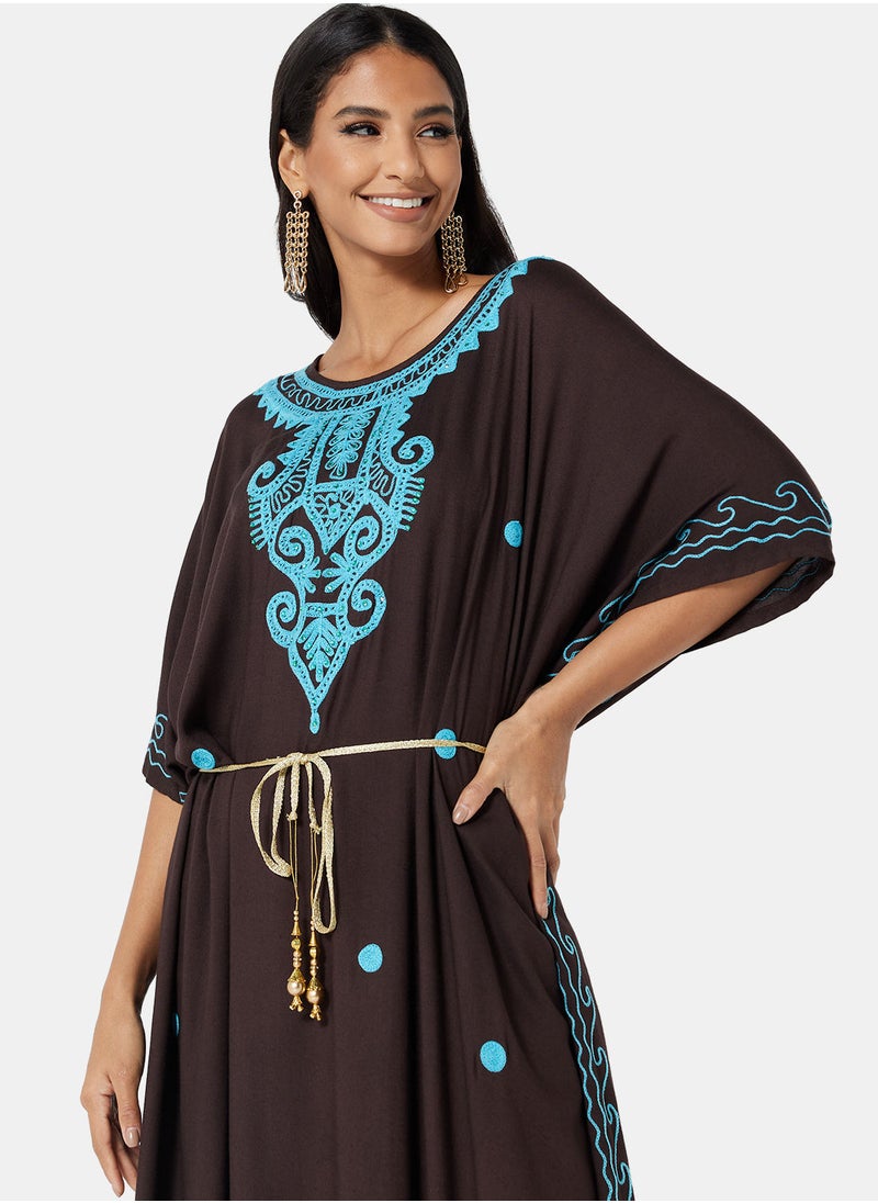 ARABIAN CLOSET EMBROIDERED KAFTAN  - Image 4