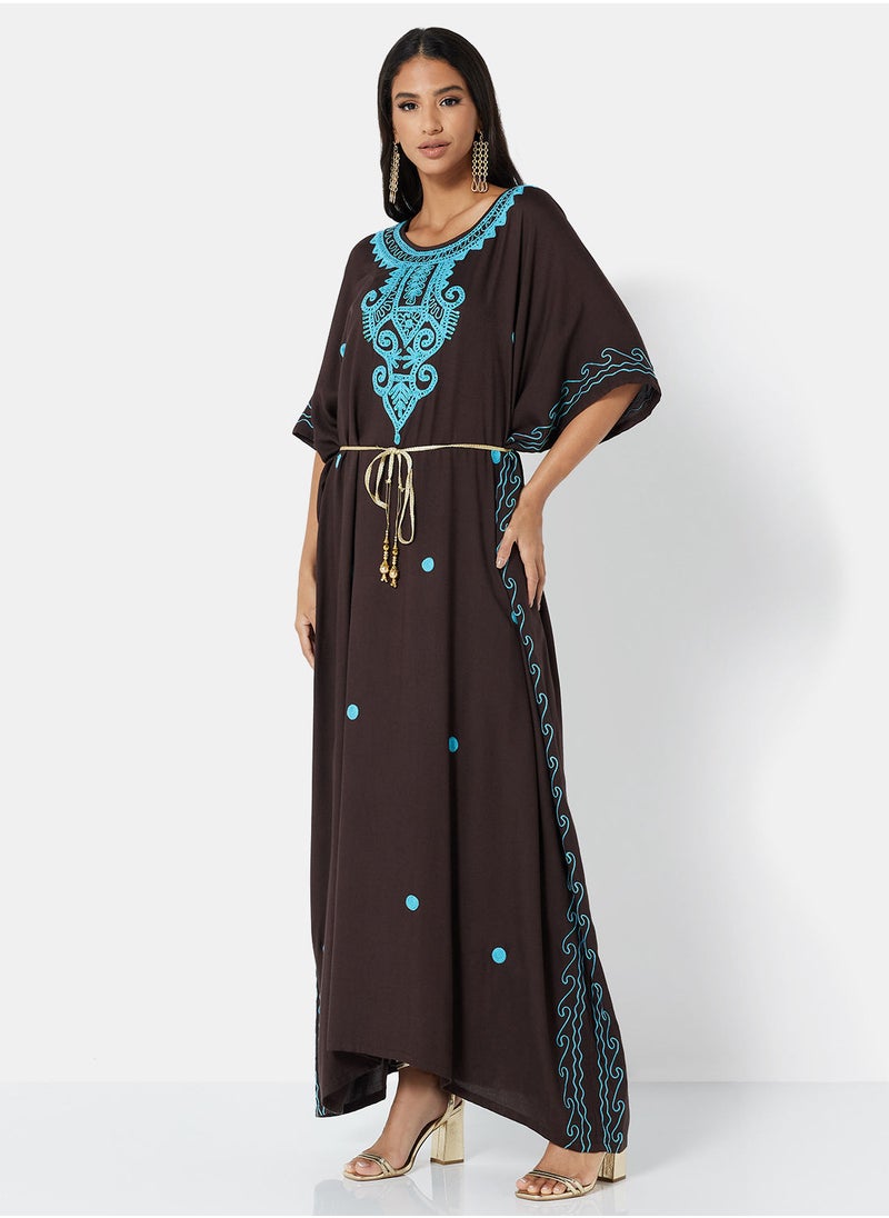 ARABIAN CLOSET EMBROIDERED KAFTAN  - Image 1