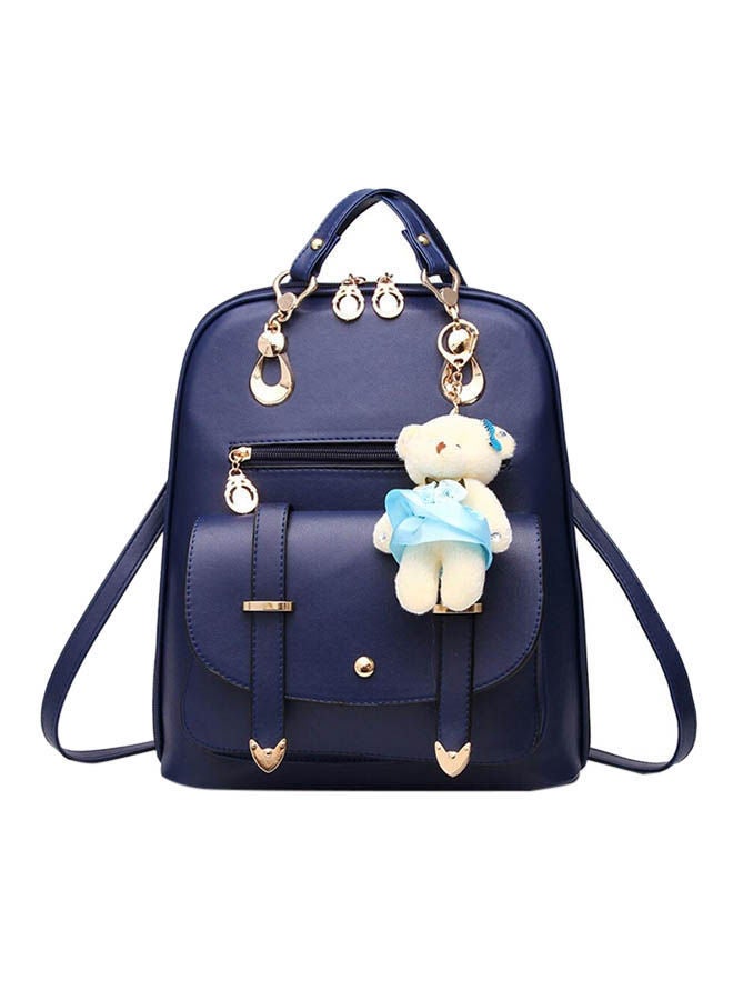 NIBEMINENT Bear Pendant Backpack Navy  - Image 1