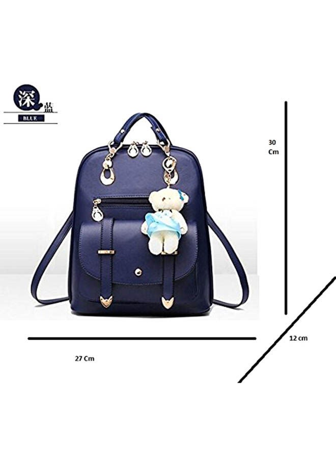 NIBEMINENT Bear Pendant Backpack Navy  - Image 2