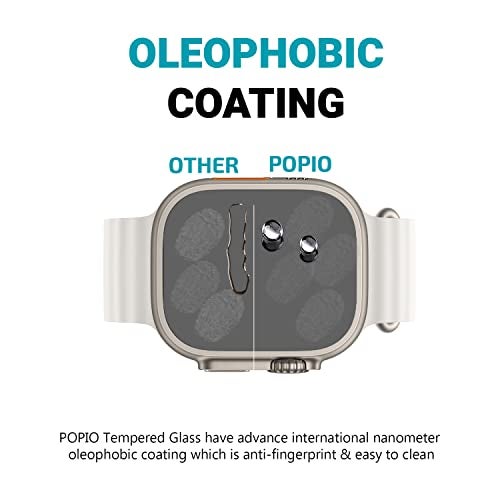 POPIO Military-Grade Gorilla Tempered Glass for Apple Watch Ultra 3/2/1 (Pack of 2) - Image 4