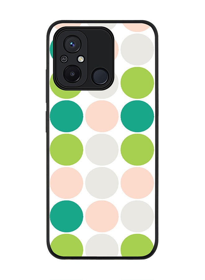 Stylizedd Rugged Black edge case for Xiaomi Redmi 12C 4G, Slim fit Soft Case Flexible Rubber Edges Anti Drop TPU Gel Thin Cover -  Summer Dots - Image 1