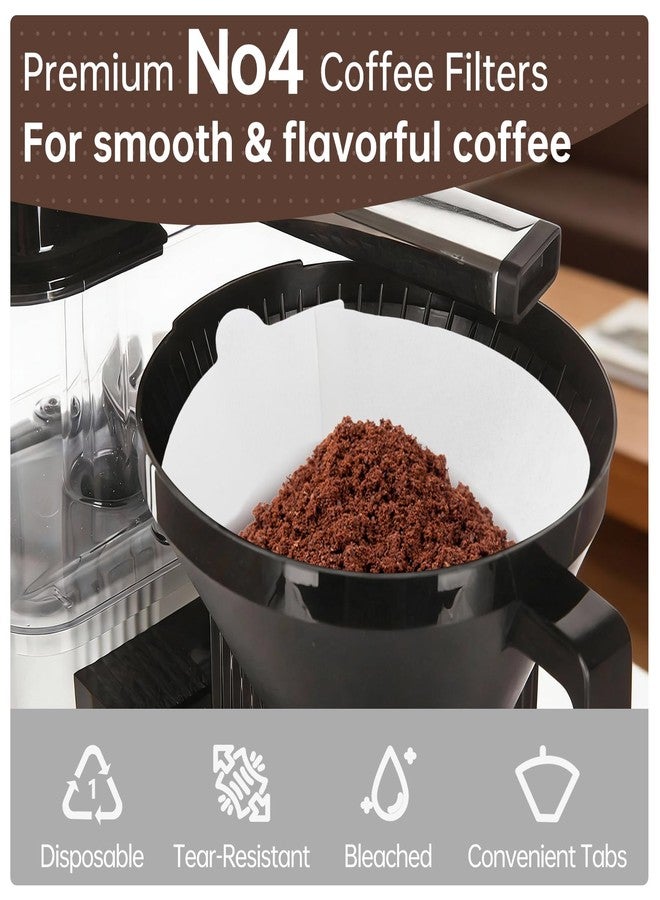 Piszvbej 200 PCS No.4 Coffee Filters Compatible with Technivorm Moccamaster, White #4 Cone Coffee Filters, Disposable Bleached Paper Filter, Durable with No Grounds Passing Through, Ideal for Home Brewing - Image 2
