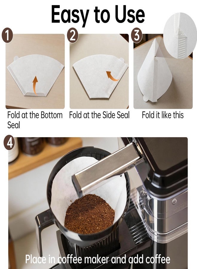 Piszvbej 200 PCS No.4 Coffee Filters Compatible with Technivorm Moccamaster, White #4 Cone Coffee Filters, Disposable Bleached Paper Filter, Durable with No Grounds Passing Through, Ideal for Home Brewing - Image 5