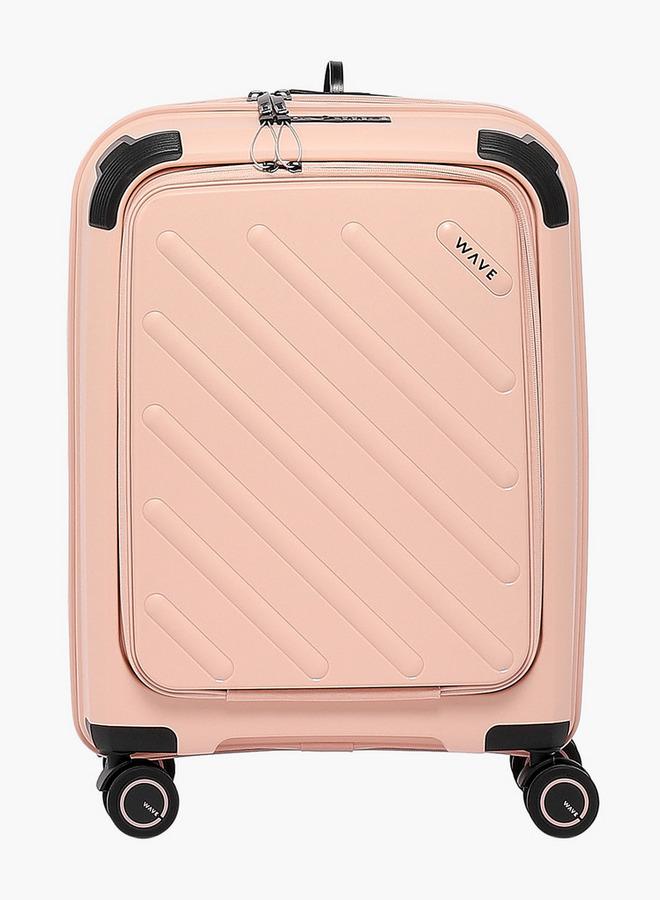Wave Solid Hardcase Trolley Bag with Retractable Handle - 20 Inches Check-in Bag - Image 2