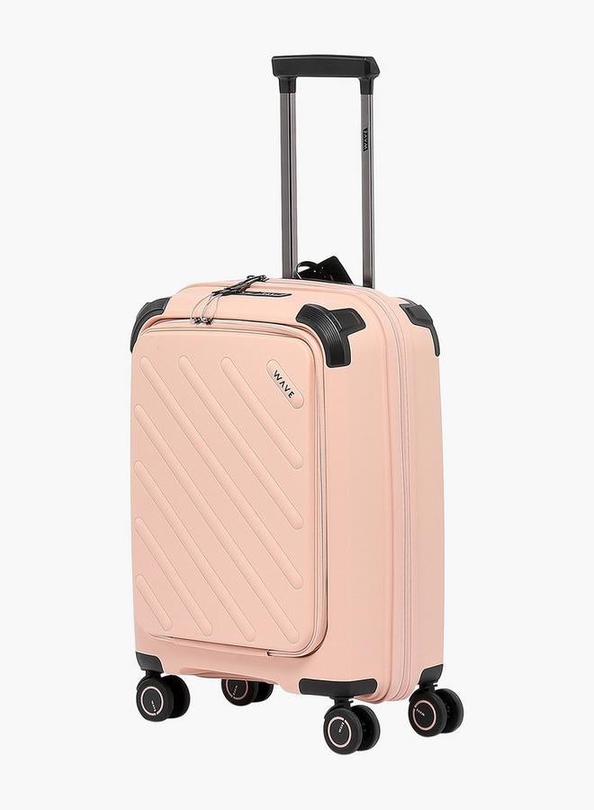 Wave Solid Hardcase Trolley Bag with Retractable Handle - 20 Inches Check-in Bag - Image 1