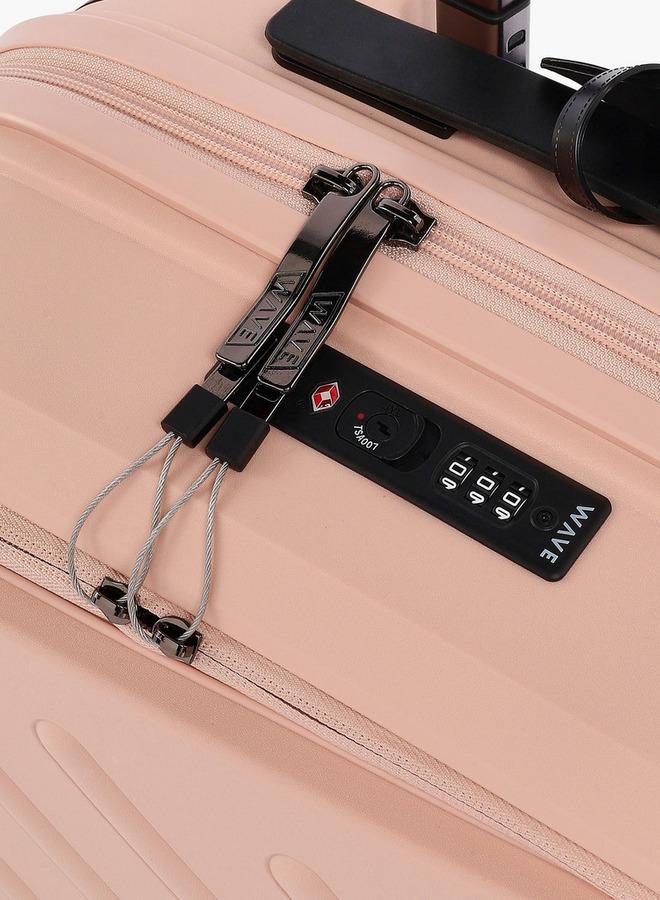 Wave Solid Hardcase Trolley Bag with Retractable Handle - 20 Inches Check-in Bag - Image 4