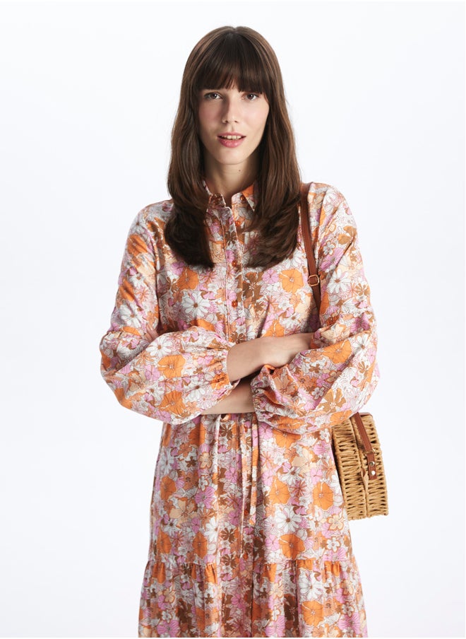 Floral Long Sleeve Women's Shirt Dress - pzsku/Z15ADBEB62DC90B378A8CZ/45/_/1735652085/e21dbdc5-665a-48b4-b98e-bfaa104ac5d2