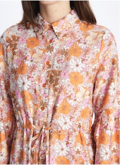 LC WAIKIKI Floral Long Sleeve Women's Shirt Dress  - Image 4
