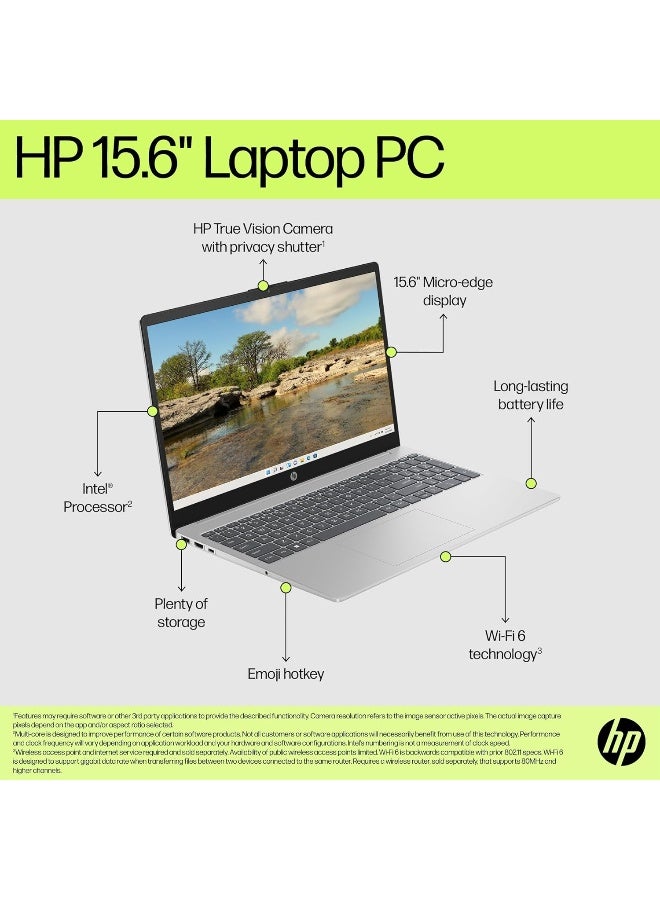 HP 15.6" FHD Anti-Glare Laptop, 13th Gen Intel Core i7-1355U Processor, 16GB RAM, 1TB SSD, Intel Iris Xe Graphics, Wi-Fi 6, Bluetooth 5.3, Windows 11 English Natural Silver - Image 4