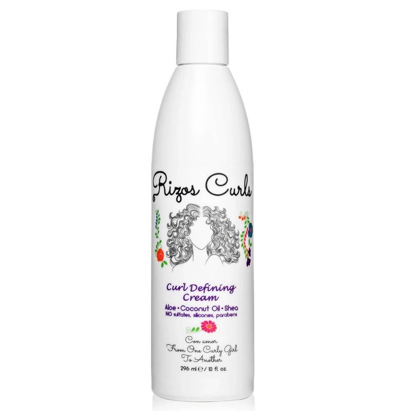 Rizos Curls Curl Defining Cream for Wavy Curly Coily Kinky Hair Frizz Control Defines Softens Moisturizes Adds Shine for Hair Types Sulfate  Paraben Free