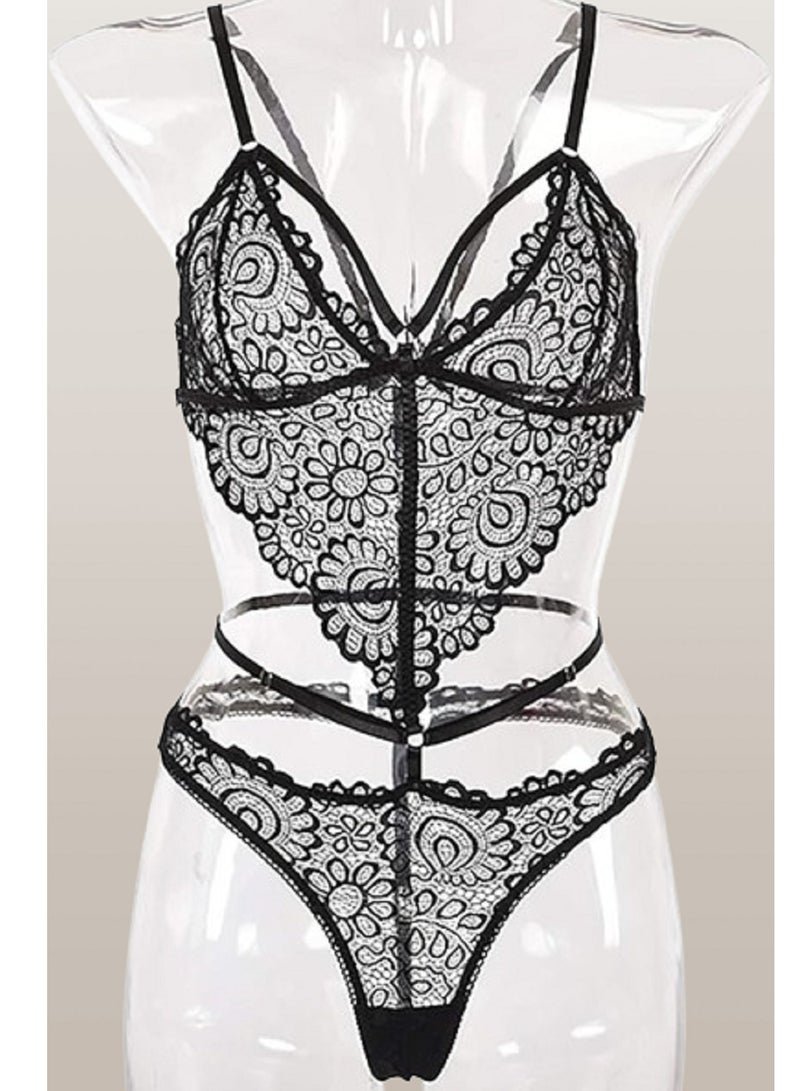 MANIKAN MANIKAN Women's , made of lace, patterned with flowers, one piece  - Image 3